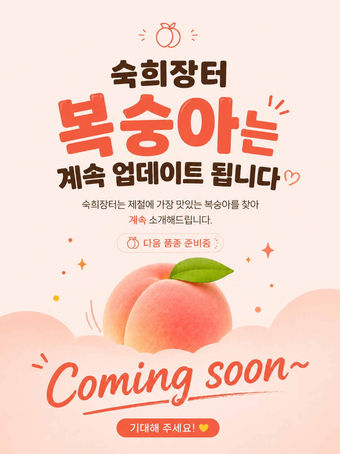 [숙희장터] 맛있는 복숭아의 시작을 알리는 신비/신선 복숭아
